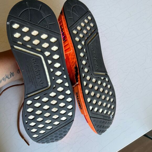 Adidas The South Park x  NMD_R1 \'Kenny\' sneakers feature a vibrant orange knit u main image 7